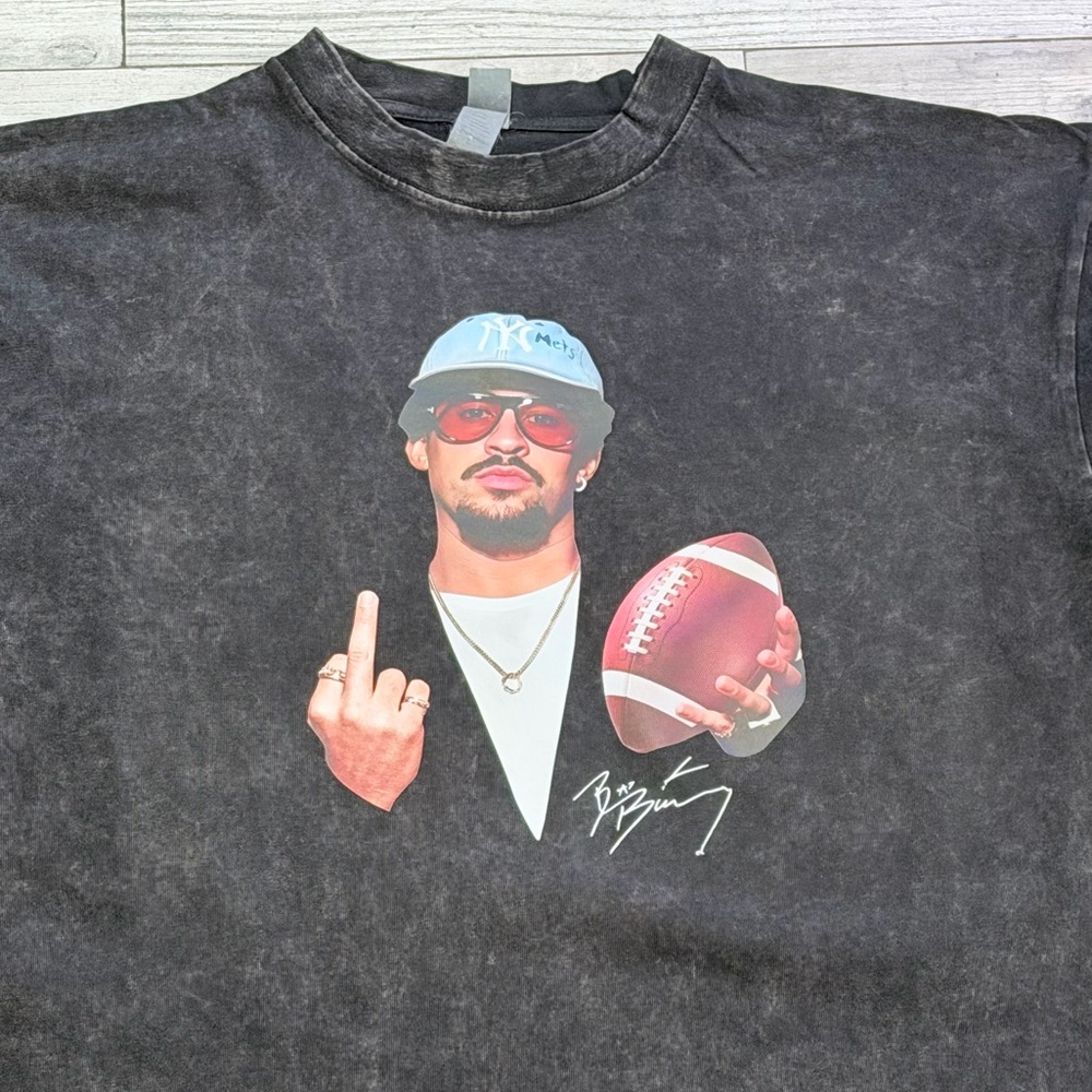 Bad Bunny Super Bowl mineral wash T-Shirt